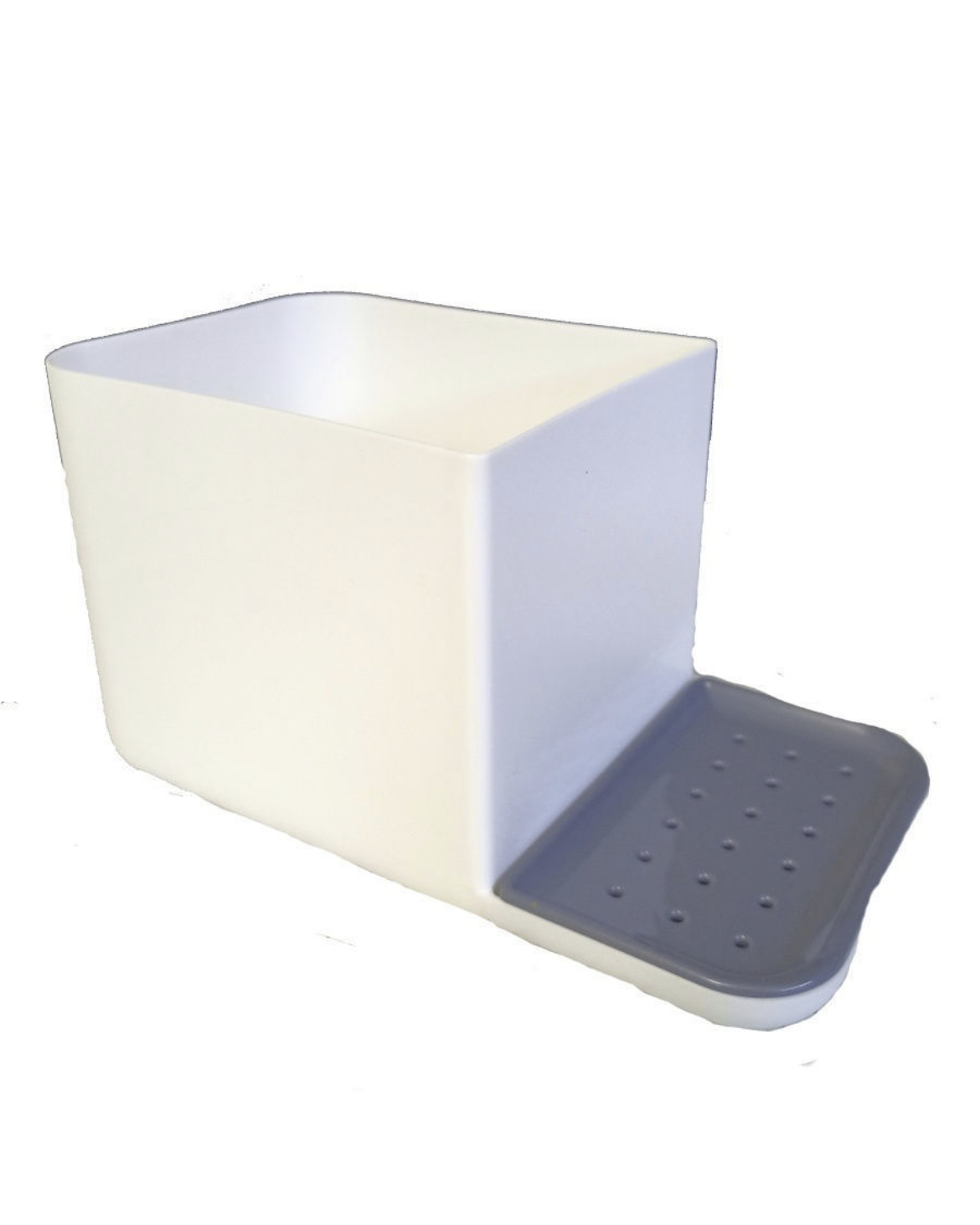 Пластиковый органайзер для раковины на присоске, 17 см, светло-серый (Light Grey)